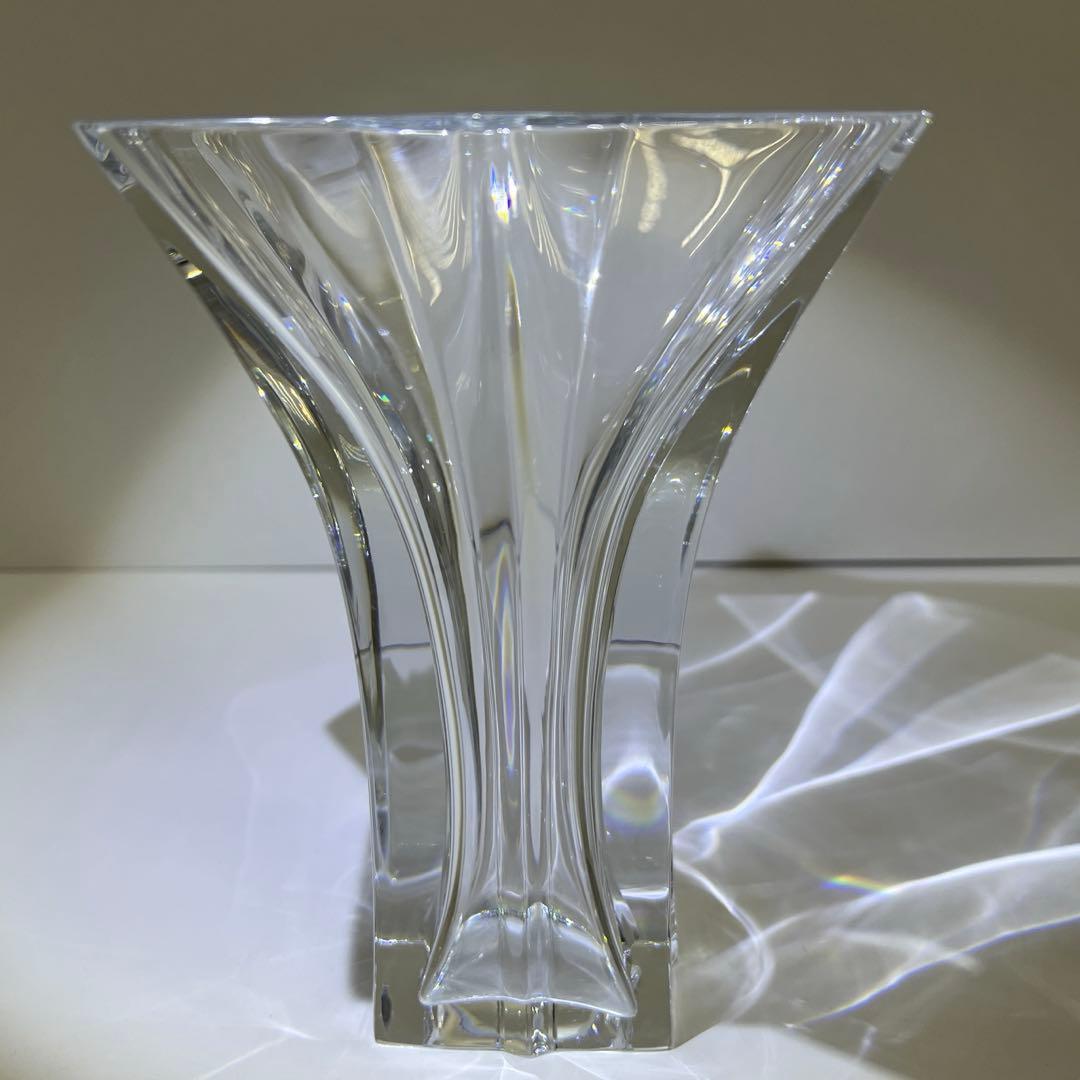 ☆洋3 バカラ　大花瓶　共箱　高さ約20㎝　東Y7-1020④