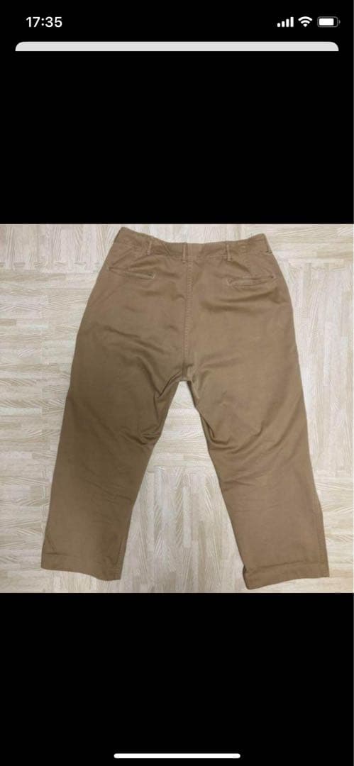 40s ヴィンテージ　41カーキ khaki チノ　メタルボタン