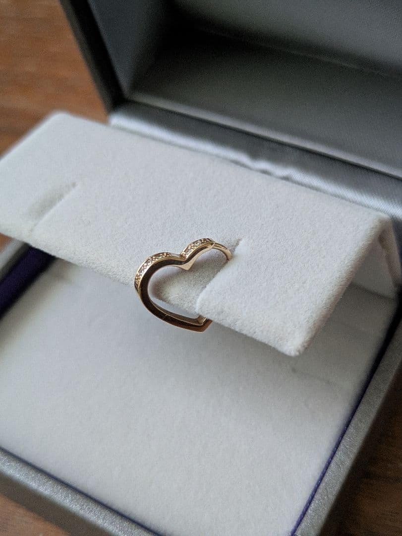 スタージュエリー　TONE OF LOVE ハート型 K10 ピアス(片耳用)