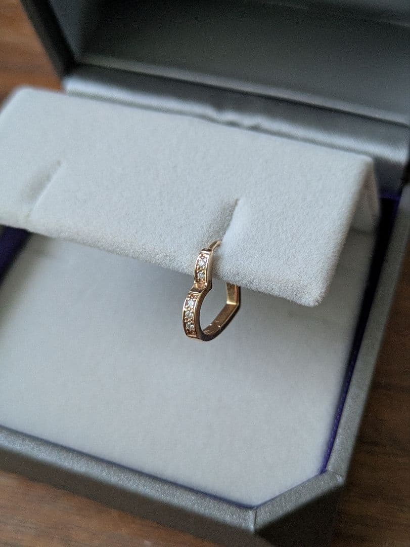 スタージュエリー　TONE OF LOVE ハート型 K10 ピアス(片耳用)