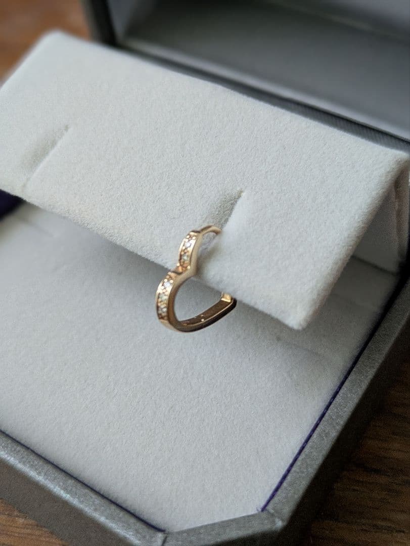 スタージュエリー　TONE OF LOVE ハート型 K10 ピアス(片耳用)