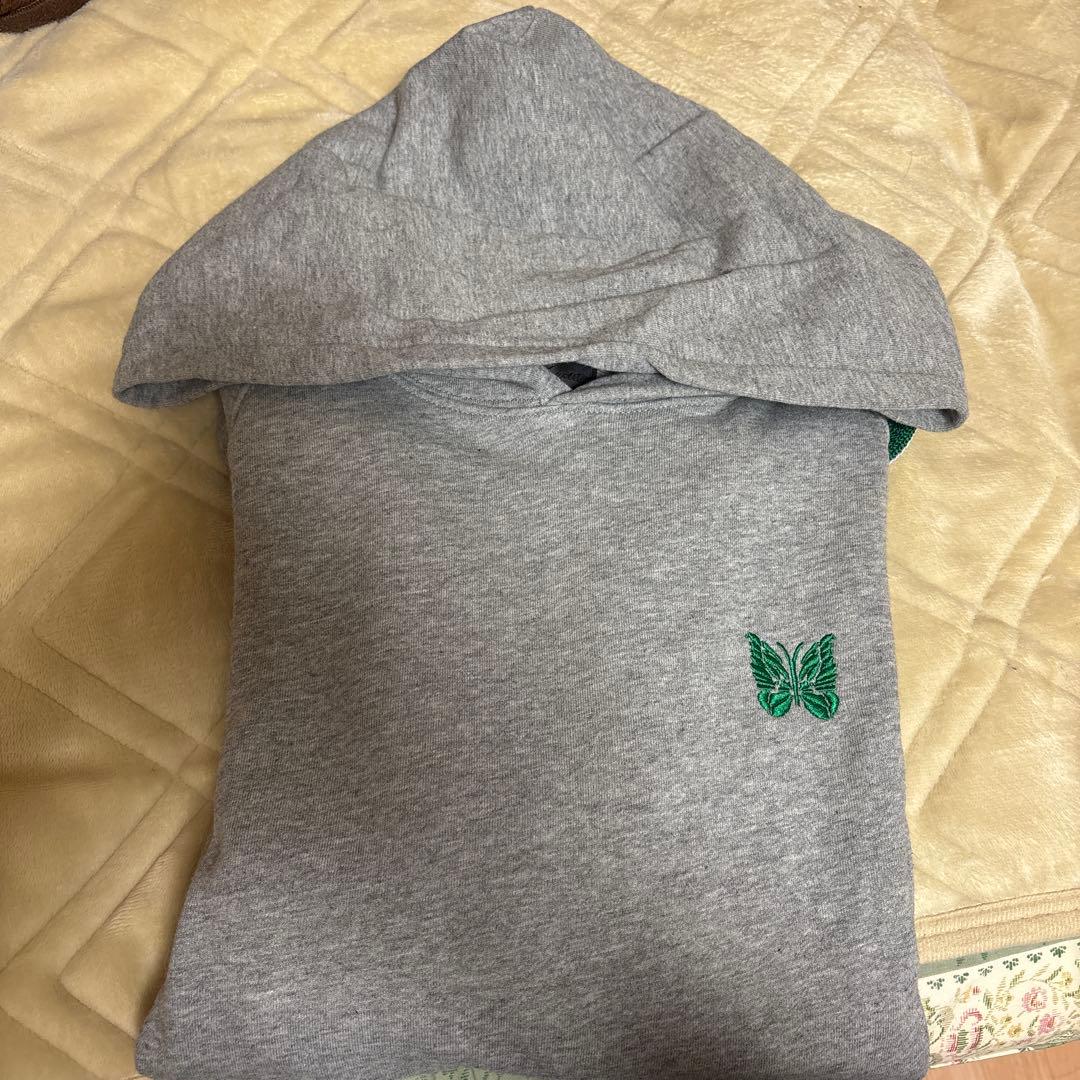 Needles グレー トレーナー XL 蝶刺繍