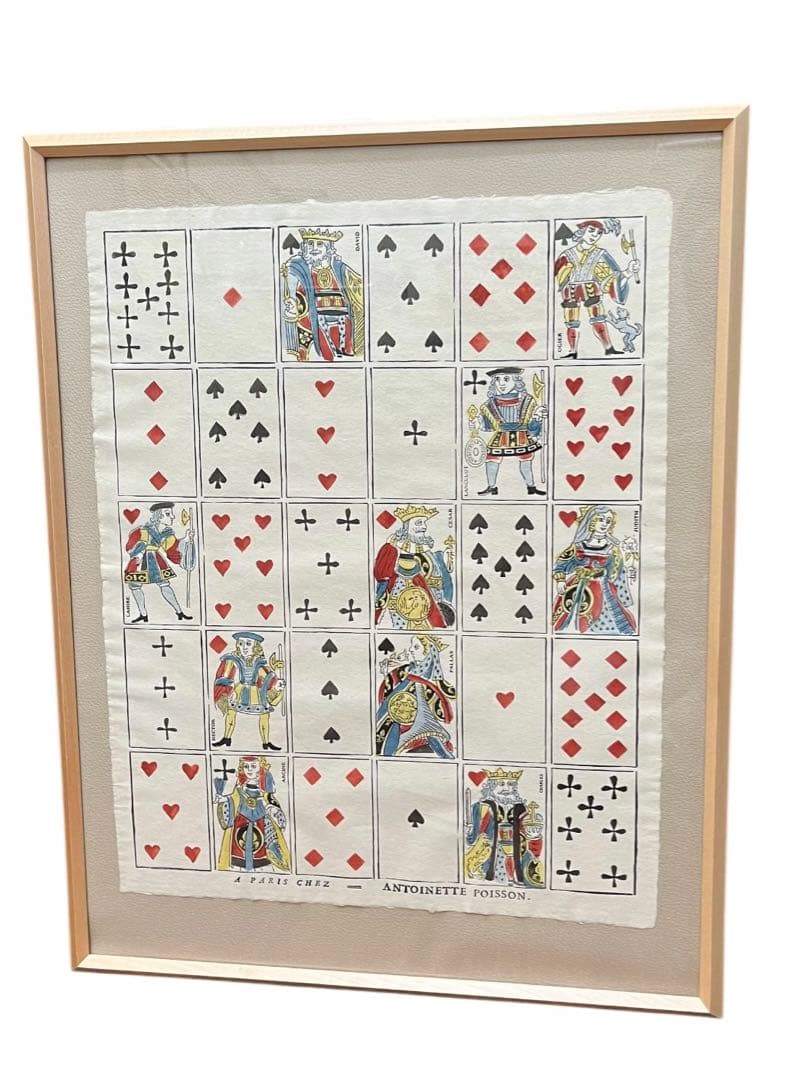 アントワネット・ポワソン　 ドミノペーパー　額装　トランプカード
