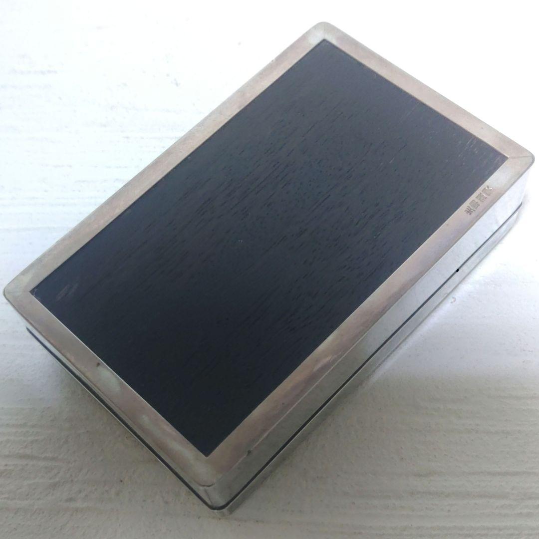 小箱　煙草入　義正刀　生駒製　銀製　小物入れ　金工　片切り彫り　ニワトリ　ア12