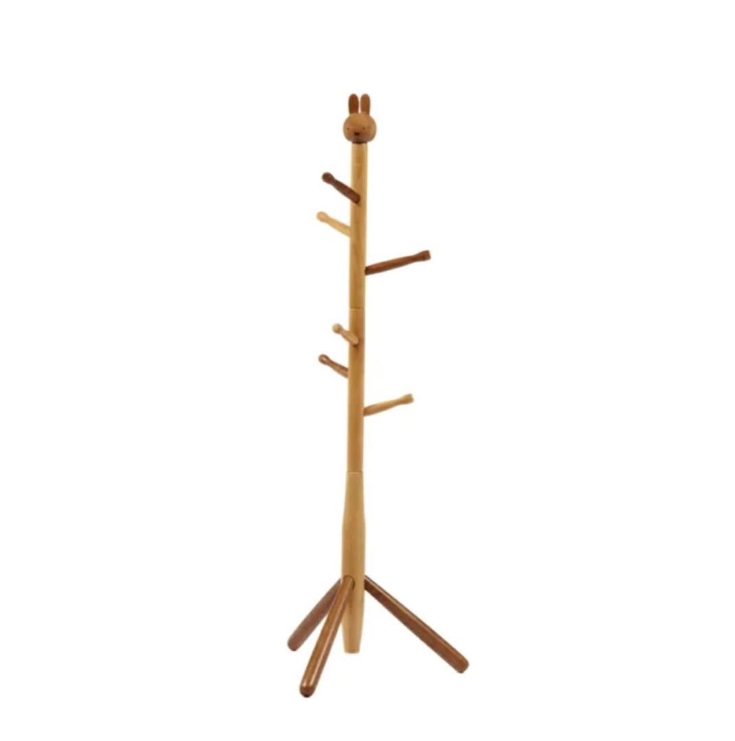 ミッフィー ポールハンガー　ウッドハンガーラック ウサギデザイン