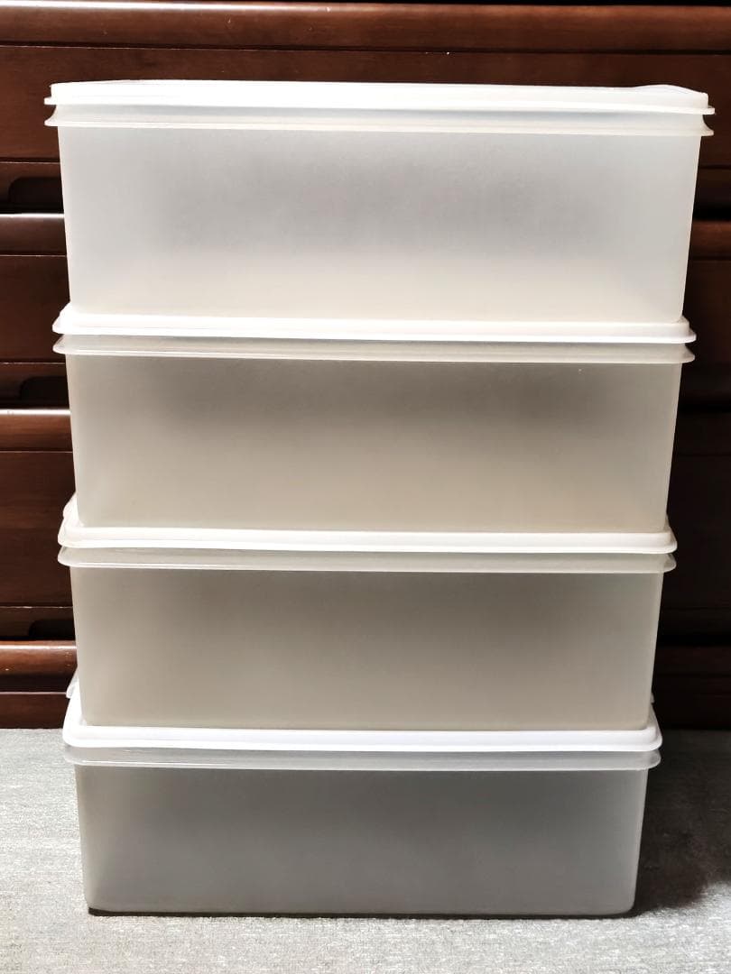 4点セット タッパーウェア スーパーケース クリア 衣装ケース