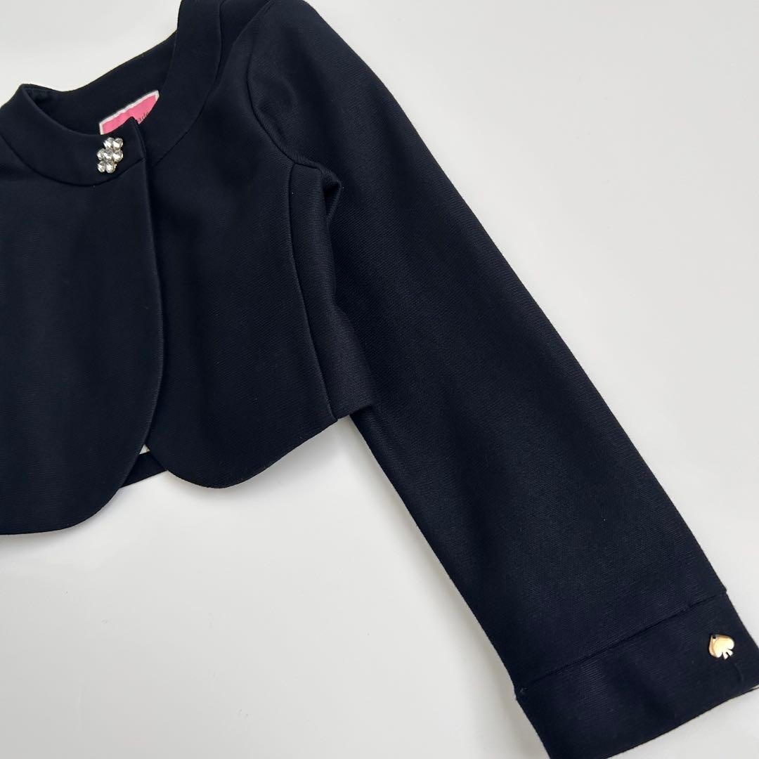 一回のみ使用ケイトスペードセレモニー用カーディガントドラーボレロジャケット130