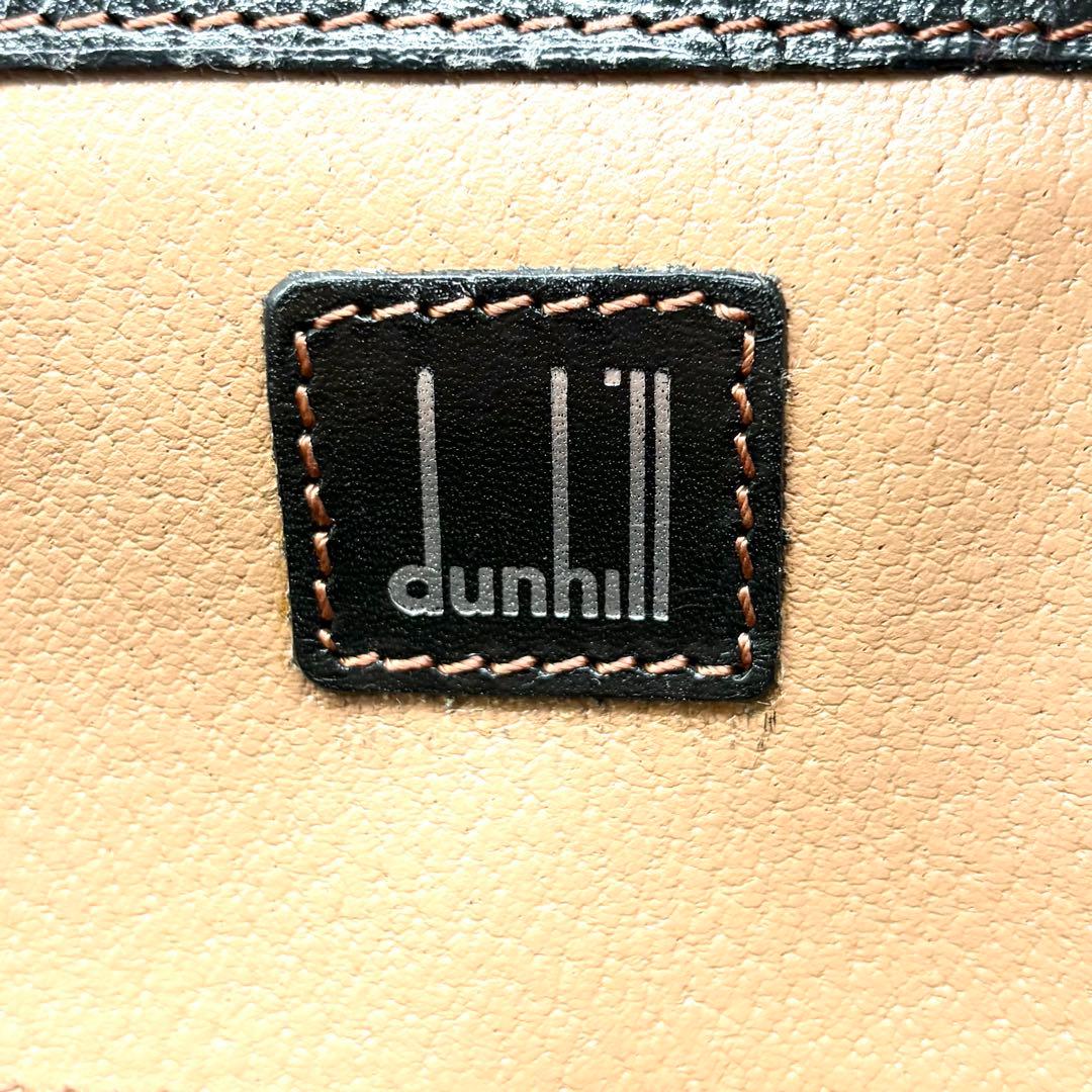 【極美品】ダンヒル ボストンバッグ 大容量 レザー ロゴ型押し ダークブラウン