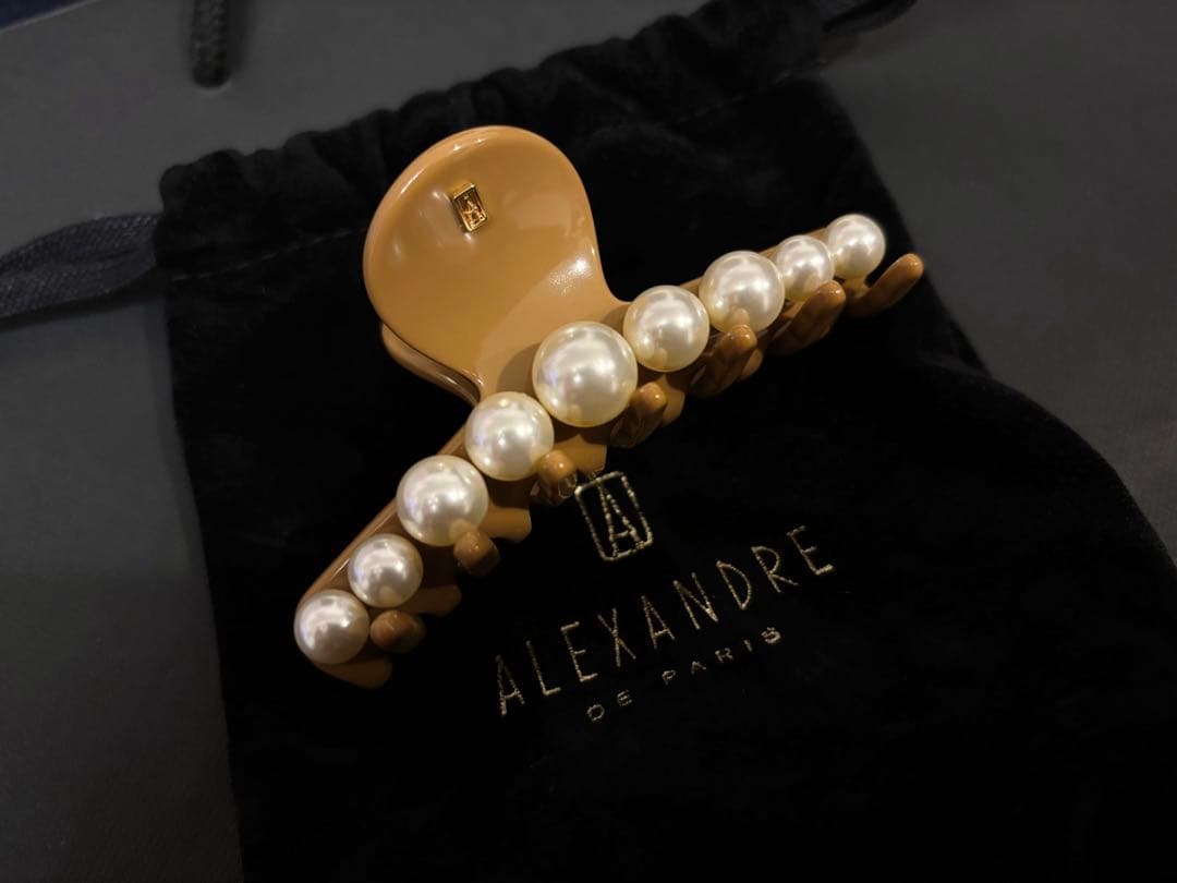 【新品未使用】アレクサンドルドゥパリ クリップM ブラウンベージュ