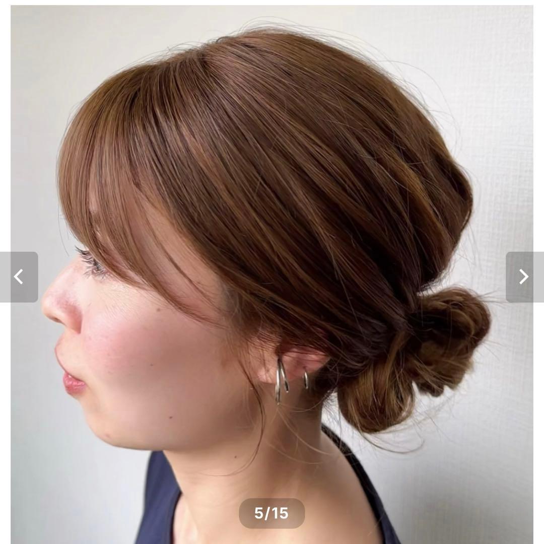 百合子ウィッグ　前髪ウィッグ　スズメ 　　　　　　　ベージュ系ブラウン　前髪あり