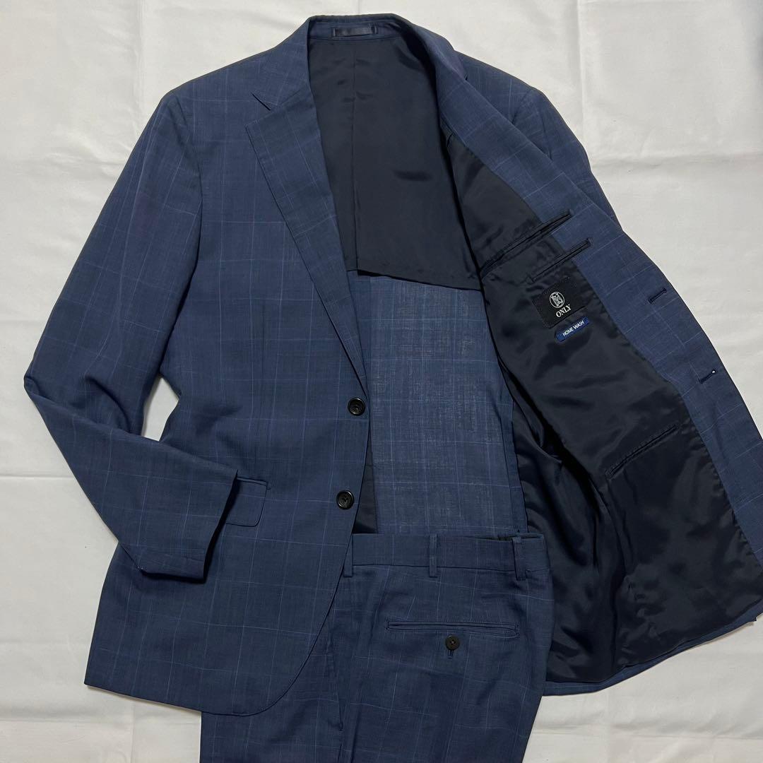 極美品✨ONLY オンリー ビジネス スーツ 洗える ネイビー 紺 チェック