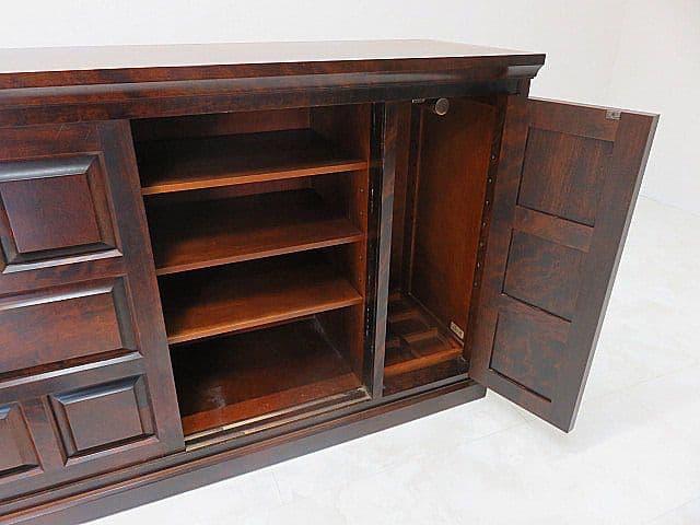 北海道民芸家具 樺無垢材下駄箱　W150cm　　シューズボックス　※変色あり