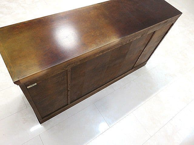 北海道民芸家具 樺無垢材下駄箱　W150cm　　シューズボックス　※変色あり