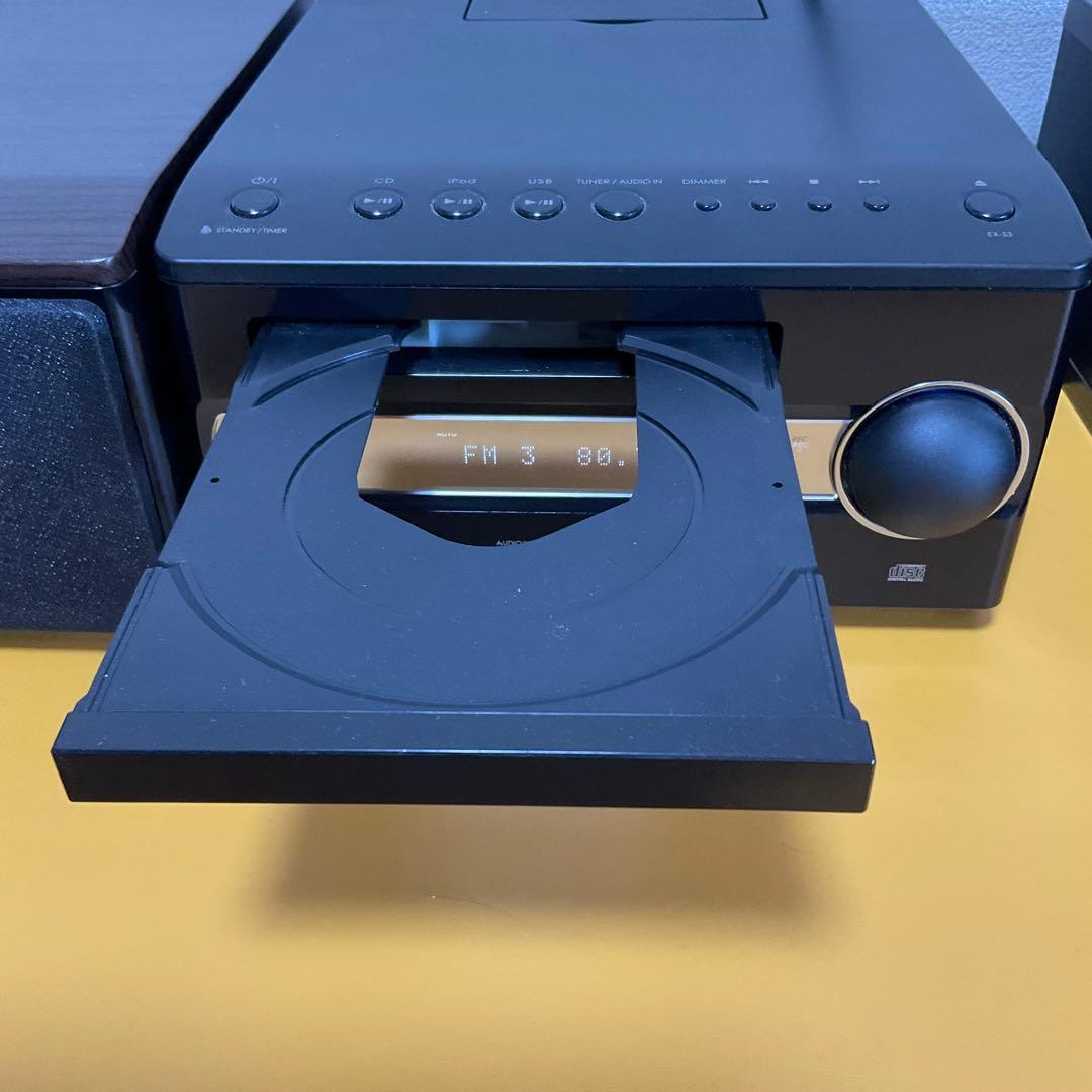 美品　JVC ケンウッドEX-S3-B コンパクトコンポ ブラック ウッド調