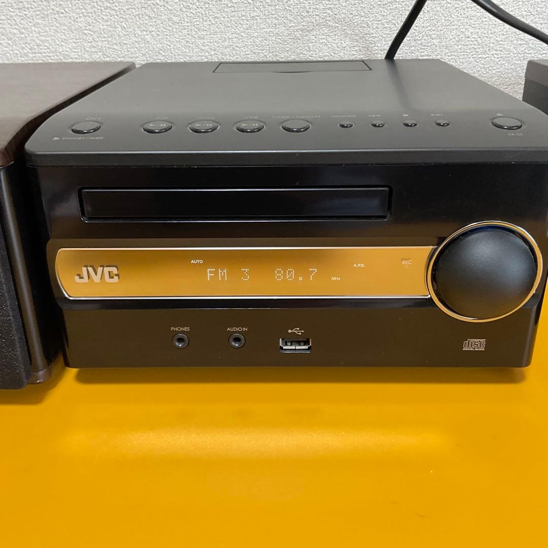 美品　JVC ケンウッドEX-S3-B コンパクトコンポ ブラック ウッド調