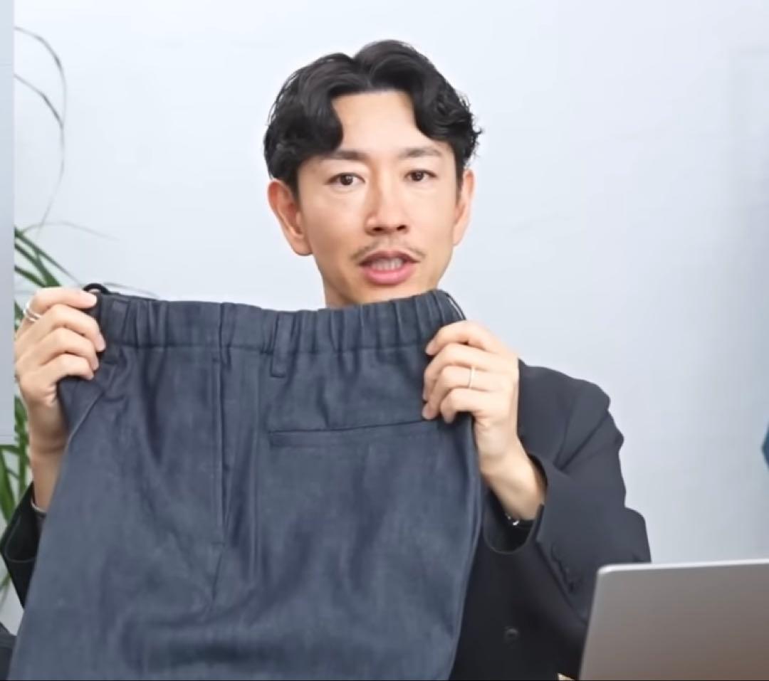 【新品】CABaN シーアイランドデニムシャーリングパンツ デニムスラックス L