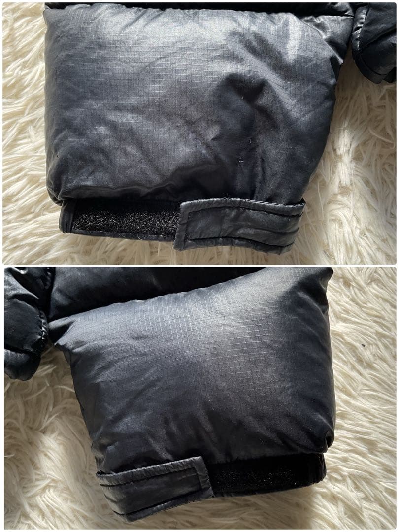 人気✨90's ファーストダウン　ダウンジャケット　M ヌプシ型　ブラック　刺繍