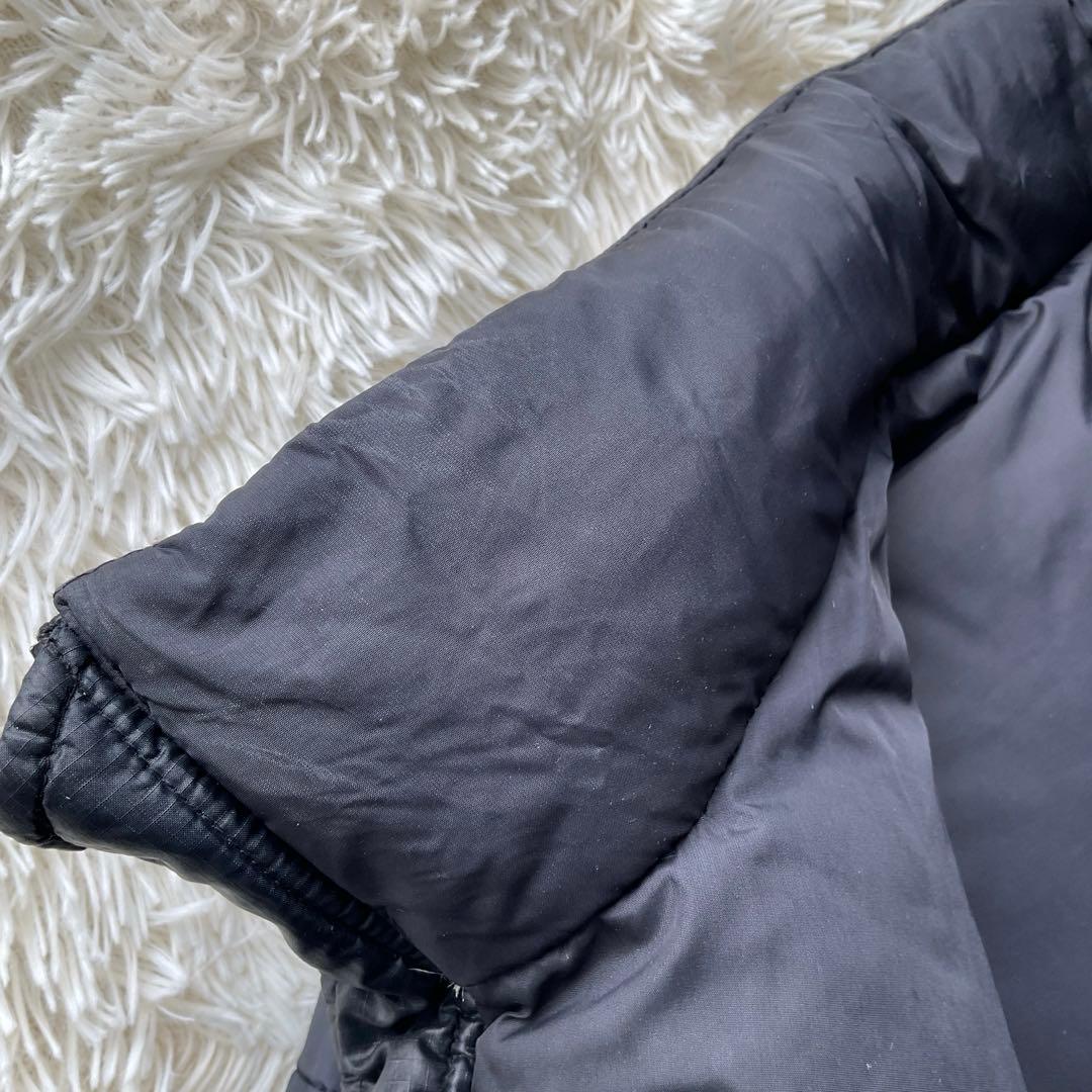 人気✨90's ファーストダウン　ダウンジャケット　M ヌプシ型　ブラック　刺繍