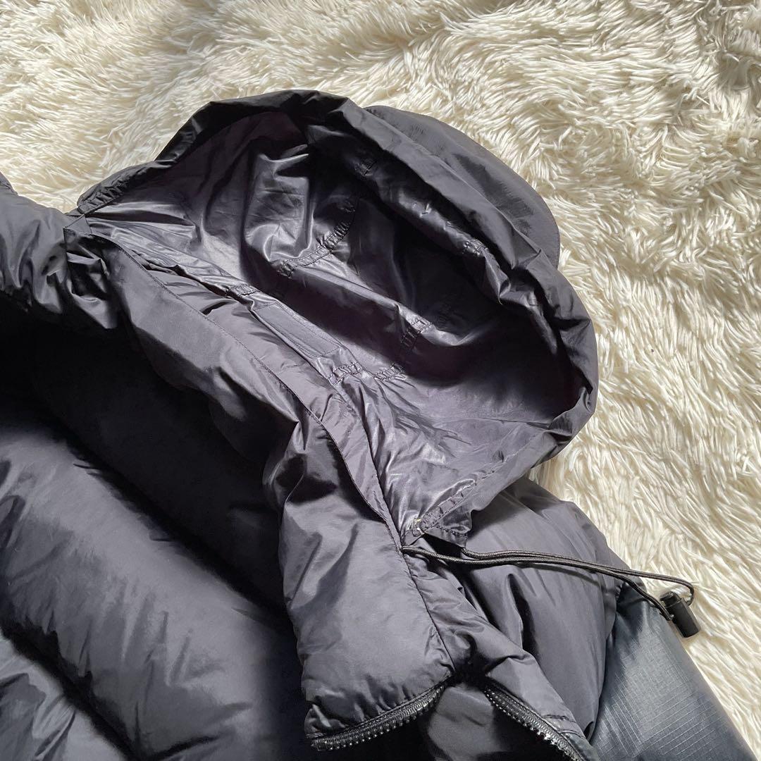 人気✨90's ファーストダウン　ダウンジャケット　M ヌプシ型　ブラック　刺繍
