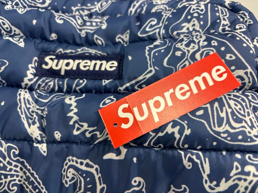 バッグ Supreme puffer side bag Blue Paisley