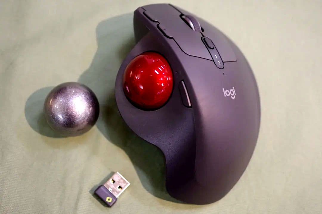 logicool MX ERGO S（赤玉+シルバー）