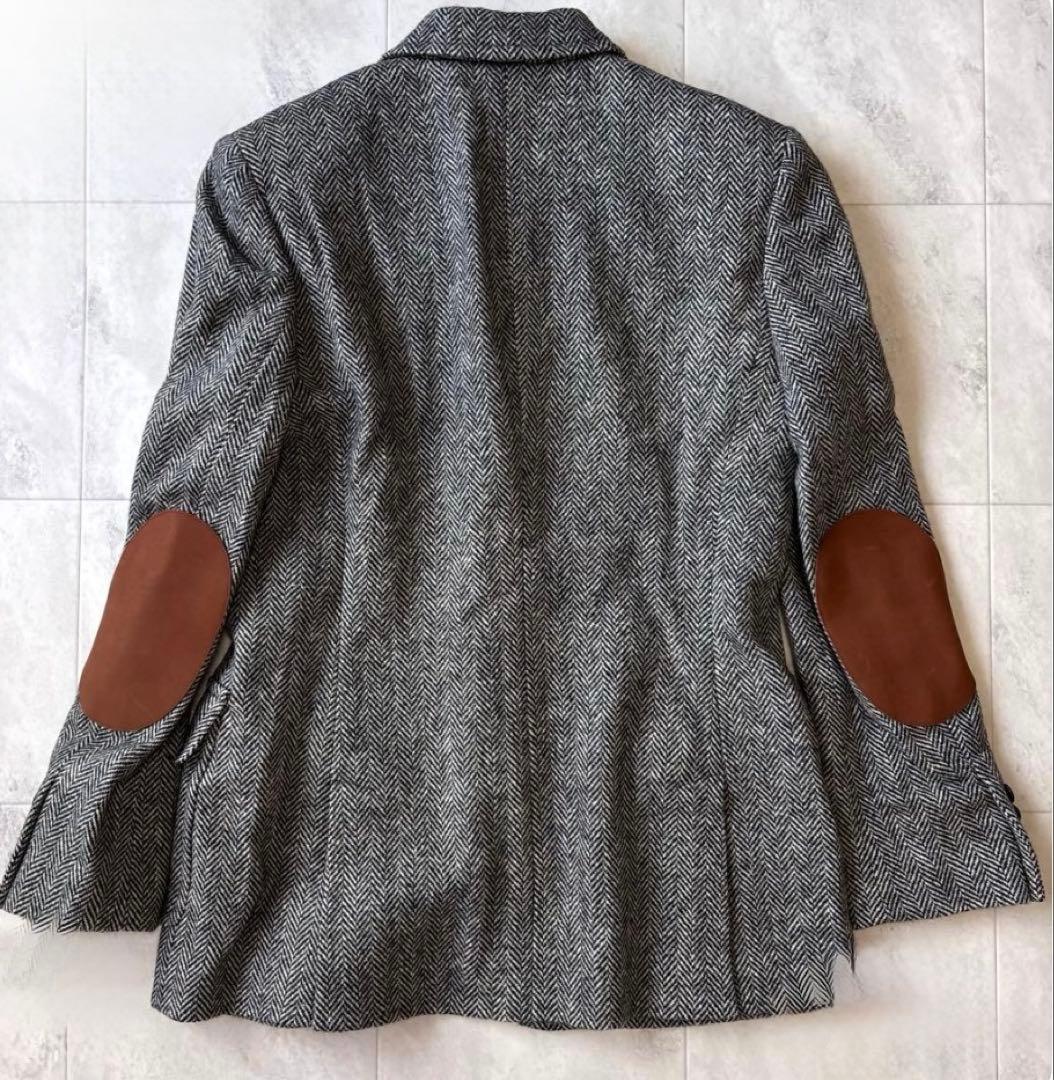 超可愛いラルフローレン ヘリンボーン エルボーパッチ テーラードジャケット