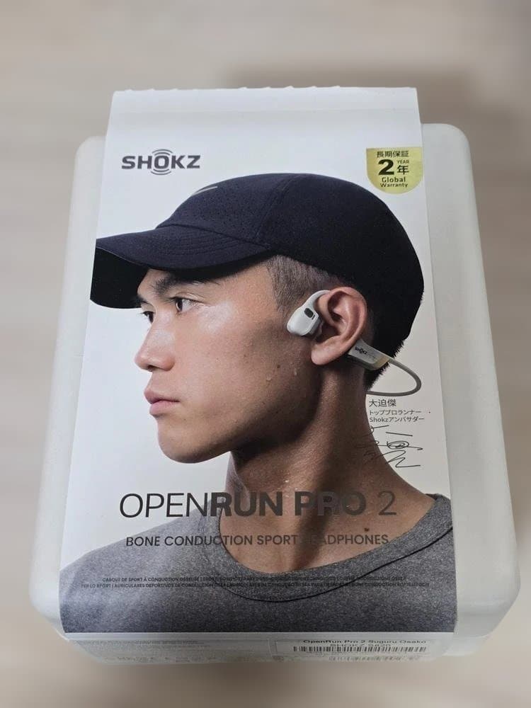 SHOKZ OPENRUN PRO2 骨伝導イヤホン 標準サイズ 大迫傑