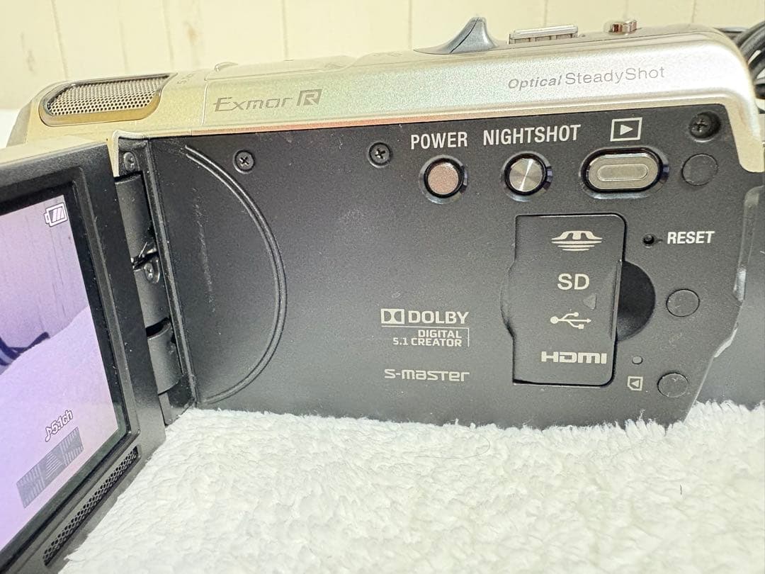 動作確認済 SONY HDR-CX560V ハンディカム ビデオカメラ シルバー