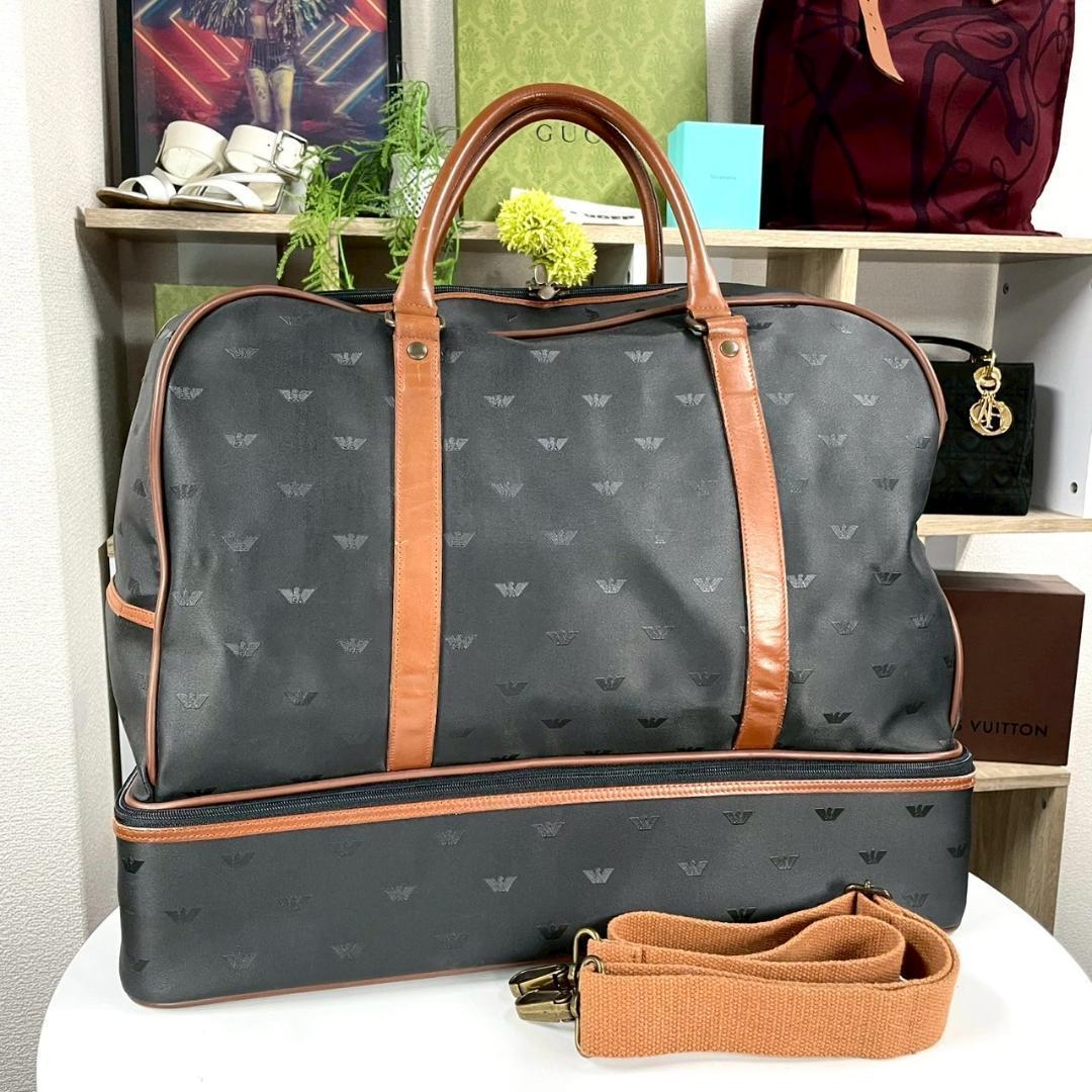 大容量 EMPORIO ARMANI 2way ボストンバック