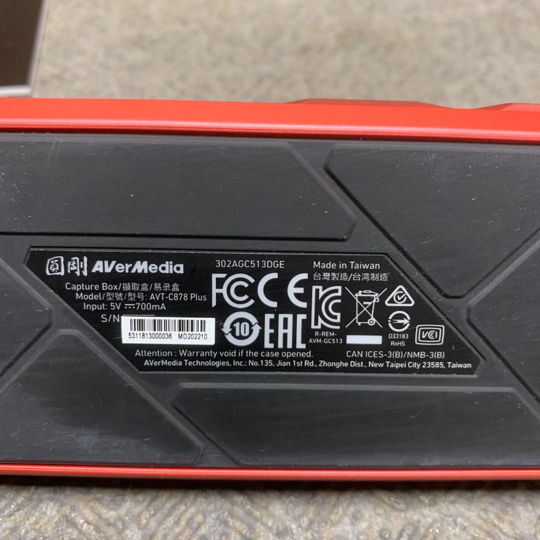 K566 AVerMedia ゲームキャプチャー AVT-C878 Plus