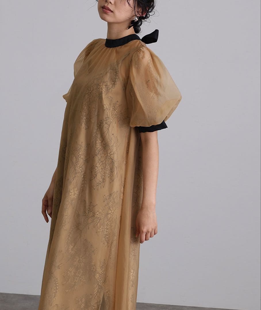 【がんたろう】atlo Aラインシアードレス パーティードレス M