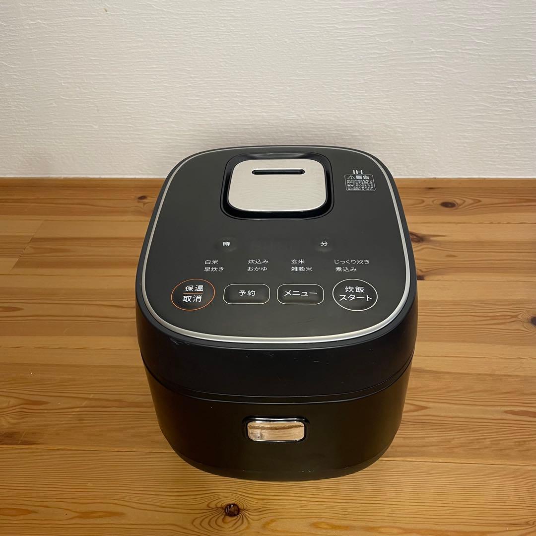 【使用回数1回】情熱価格 IH 炊飯器 5.5合炊き ブラック　起動確認済