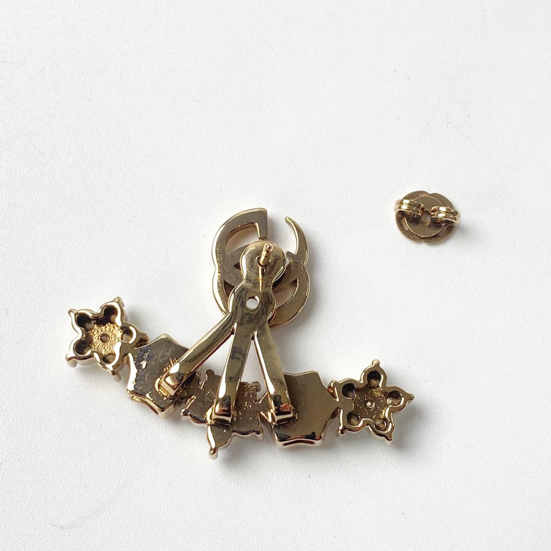 グッチ GUCCI GG ピアス シングル クリスタル.