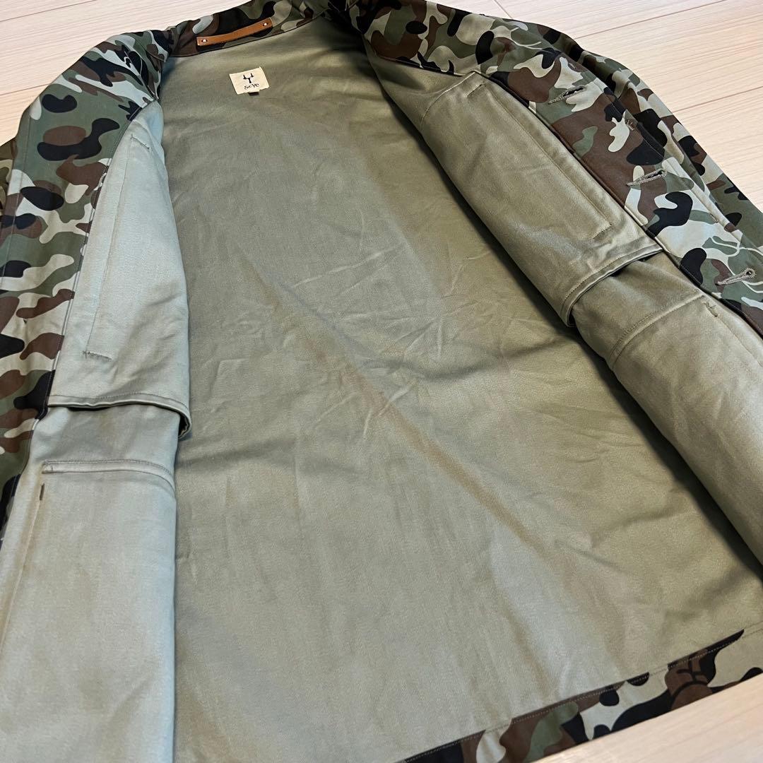 ク*ム様 【美品】scye ライノカモプリント ミリタリージャケット 38サイズ