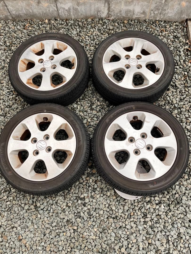 165/55R14 14インチ スズキ純正ホイールセット ヨコハマタイヤ