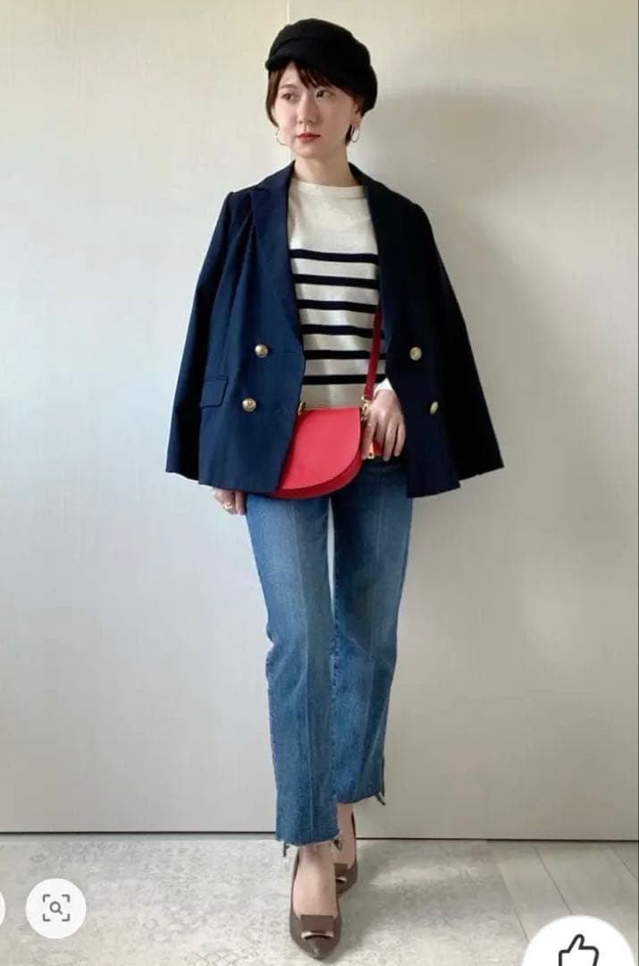 SLOBE IENA T/Rダブルジャケット 紺ブレザー