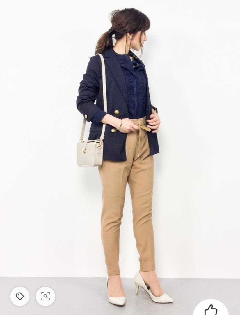 SLOBE IENA T/Rダブルジャケット 紺ブレザー