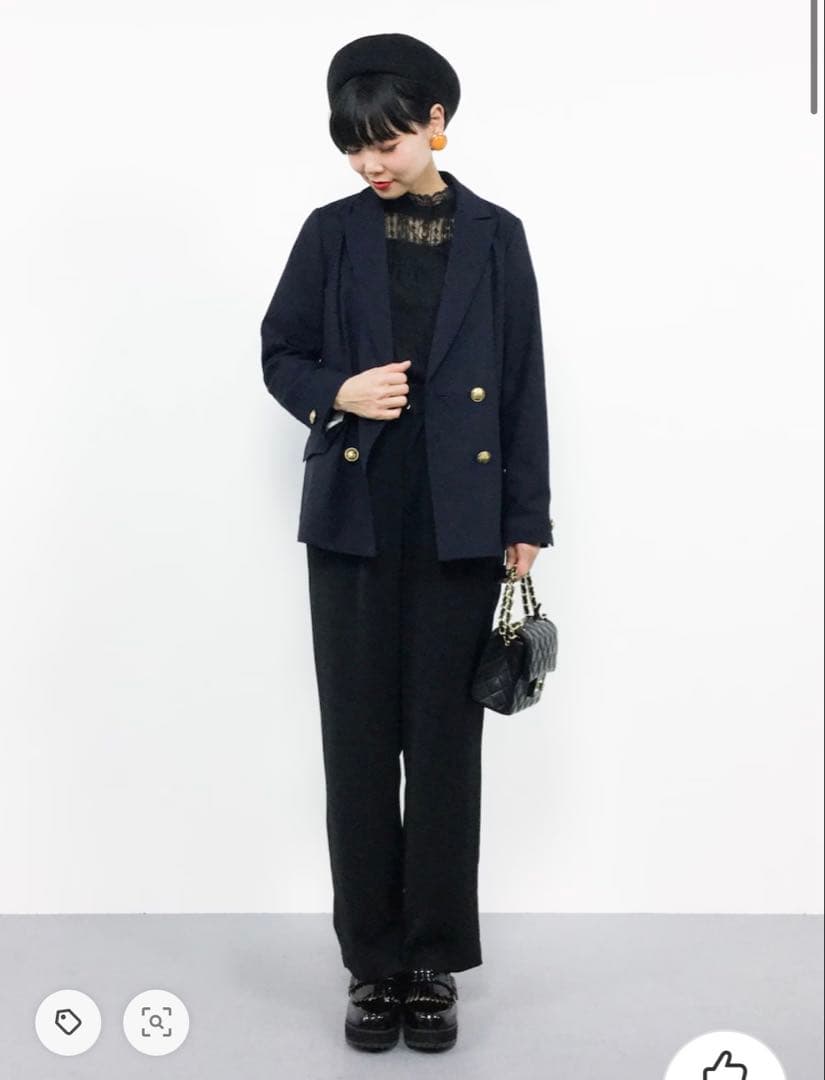 SLOBE IENA T/Rダブルジャケット 紺ブレザー