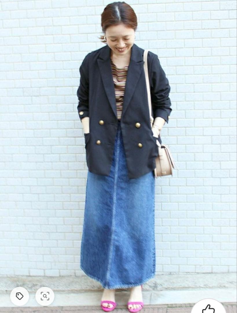 SLOBE IENA T/Rダブルジャケット 紺ブレザー