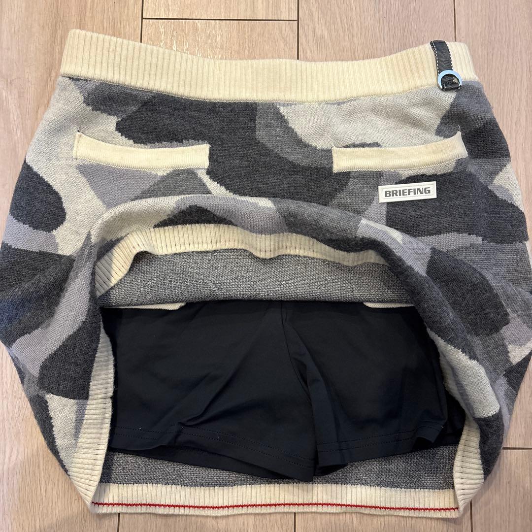 BRIEFING グレー系　ニットスカート BRG223W44 Sサイズ