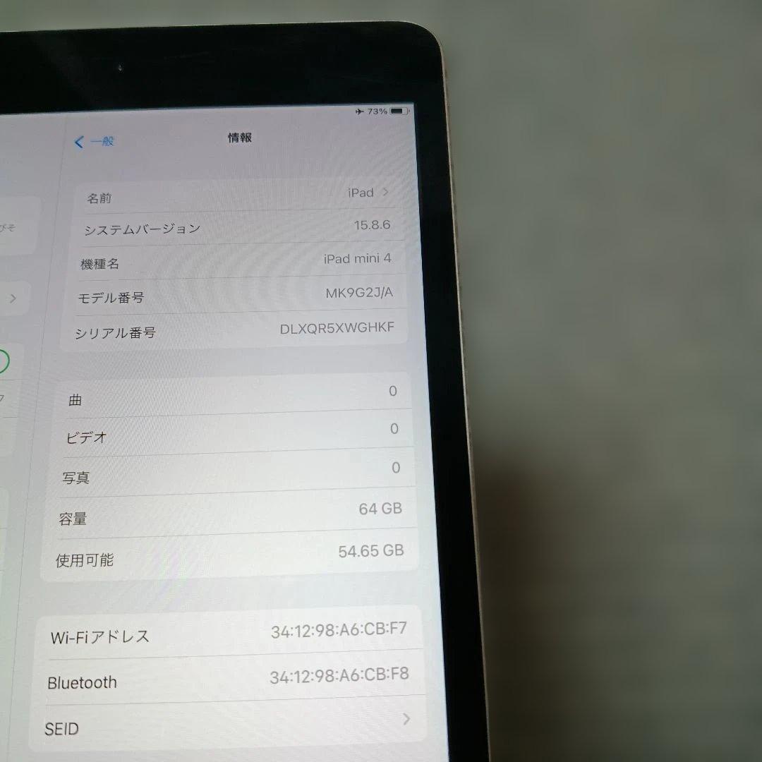 iPad　mini４　本体　美品