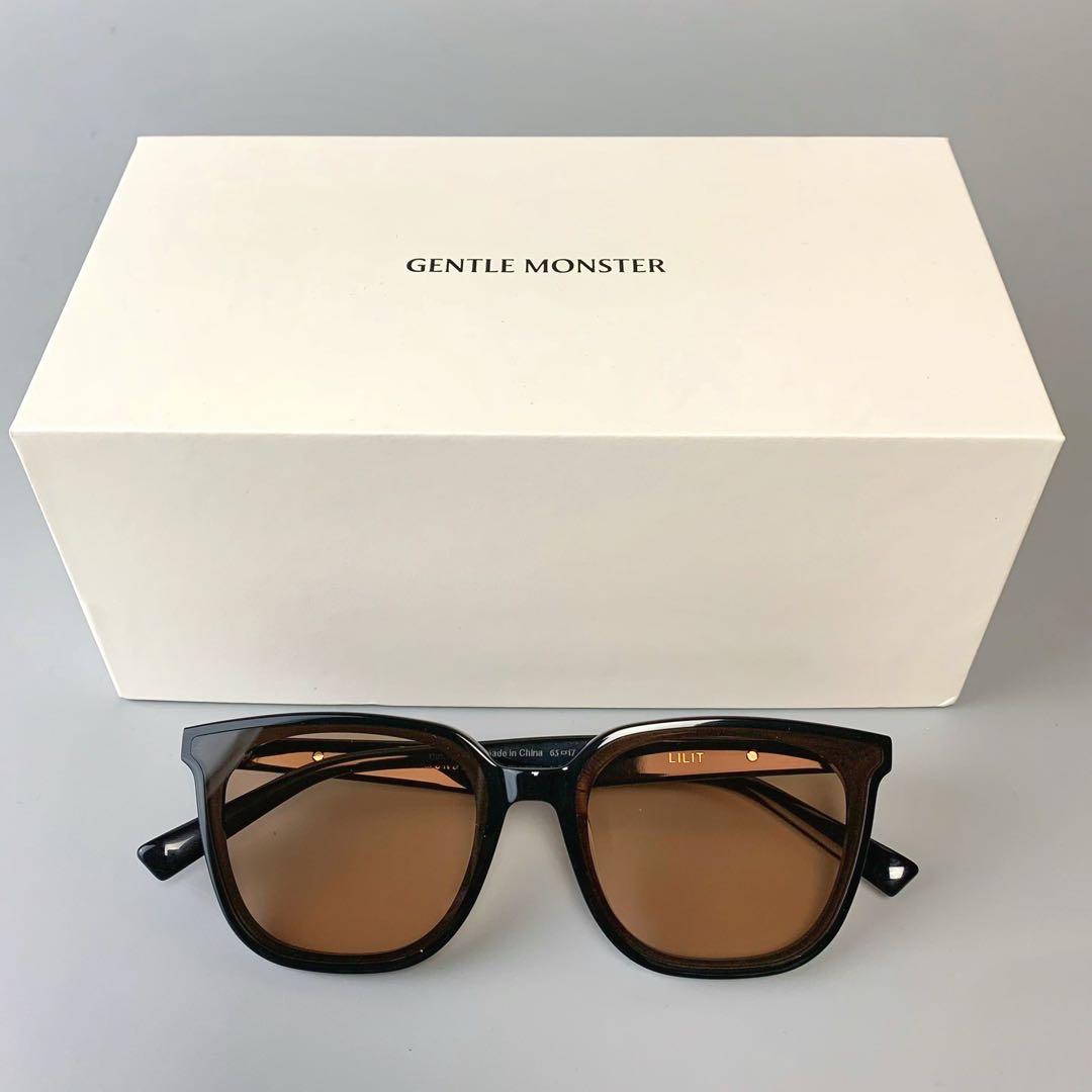 GENTLE MONSTER ブラックスクエアサングラス LILIT 茶色