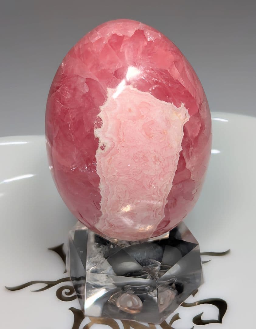 よ*み様 【インカローズ】 ロードクロサイト エッグ アルゼンチン産 卵型 天然