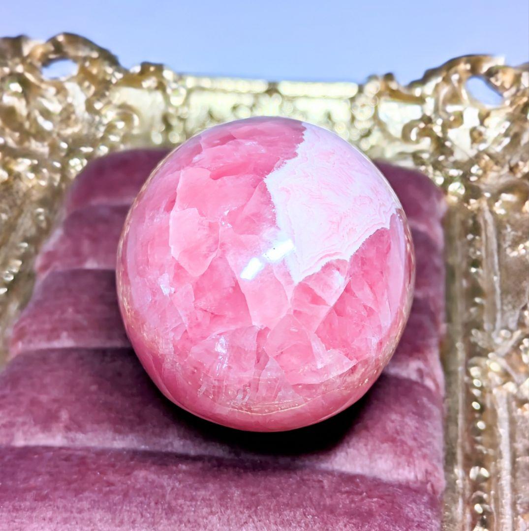 よ*み様 【インカローズ】 ロードクロサイト エッグ アルゼンチン産 卵型 天然