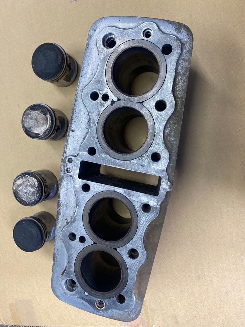 CB400Fシリンダーブロック408ccピストン4個セット