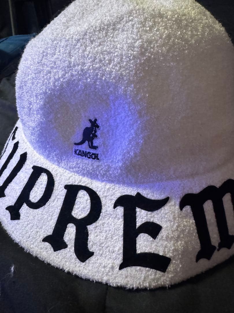 名作　SUPREME KANGOLコラボ　バケットハット ホワイト