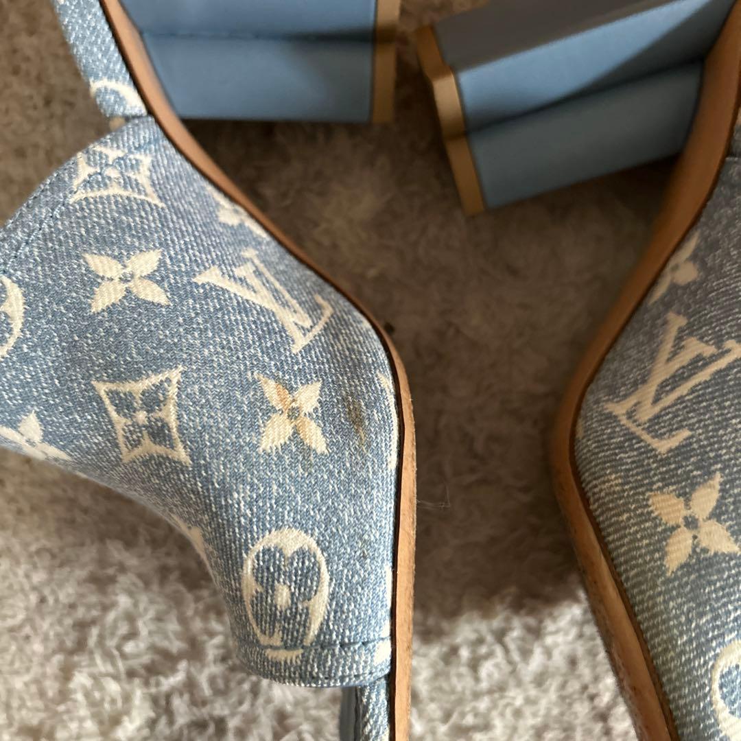 ルイヴィトン サンダル シルエットラインミュール　36 モノグラム　デニム