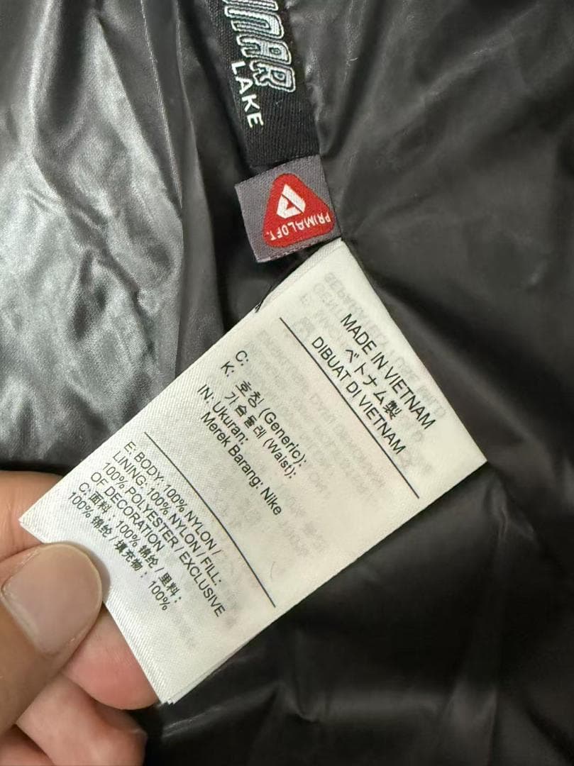 PRIMALOFT ACG ブラックダウンジャケット