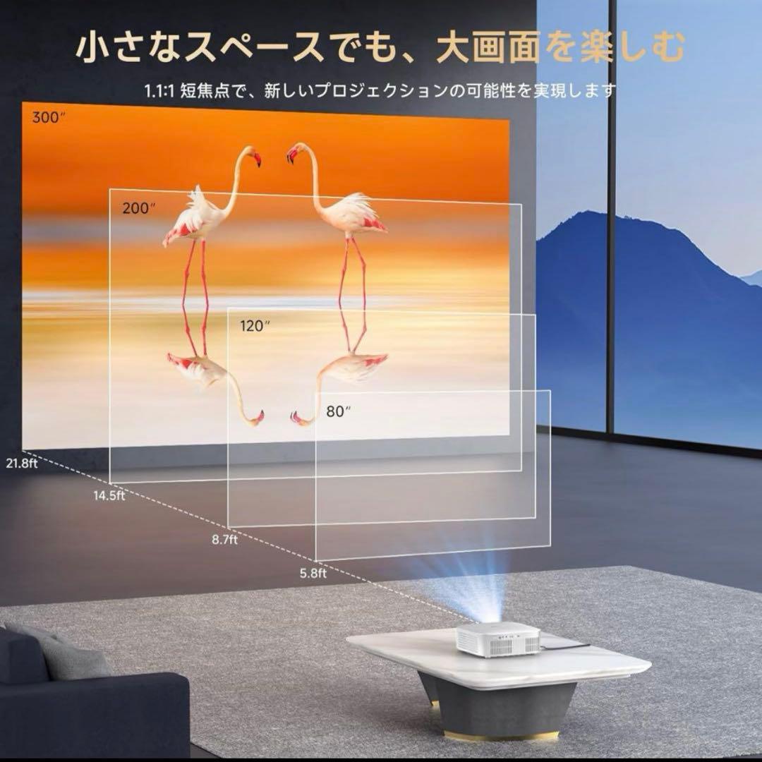 お買得❤️プロジェクター⭐️小型⭐️Wi-Fi⭐️Bluetooth⭐️アプリ内蔵⭐️家庭用