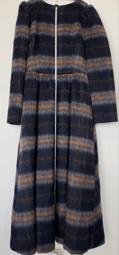 SEVENTENbyMIHOKAWAHITO シャギーウールチェックワンピース